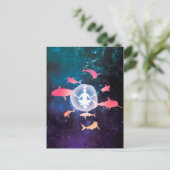 Ruimtehaaien en kunstvoorwerpen voor bemesting briefkaart (Staand voorkant)