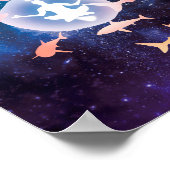 Ruimtehaaien en kunstvoorwerpen voor bemesting poster (Hoek)