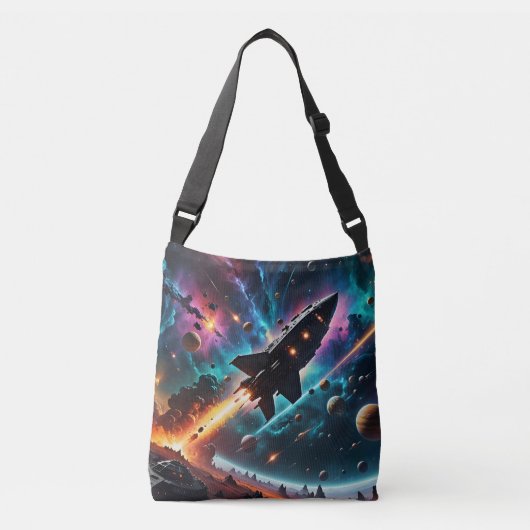 Ruimtehaven verlaten crossbody tas (Voorkant)