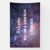 Ruimtehemel hemelvaars galaxy nebula legant Weddin Spandoek (Verticaal)