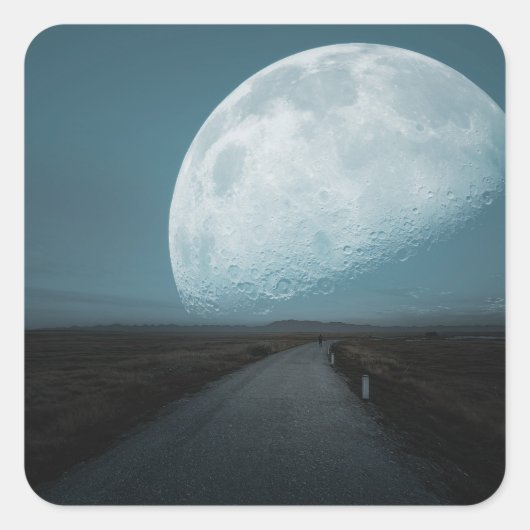 RUIMTEHEMEL VIERKANTE STICKER (Voorkant)