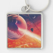 Ruimteheteballon 55 Cancri Vulkanische Helzone Sleutelhanger (Voorkant)