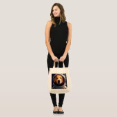 Ruimtehond canvas tas (Voorkant (model))