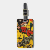 Ruimtehorror -  wetenschapscampagne bagagelabel (Voorkant verticaal)