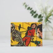 Ruimtehorror -  wetenschapscampagne briefkaart (Staand voorkant)