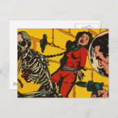 Ruimtehorror -  wetenschapscampagne briefkaart (Voorkant / Achterkant)