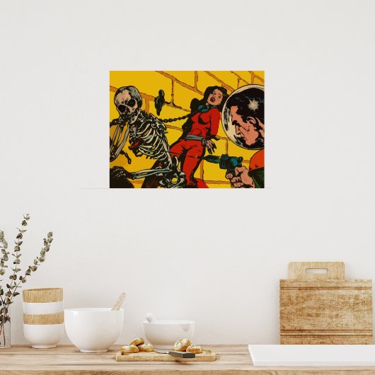 Ruimtehorror -  wetenschapscampagne poster (Keuken)