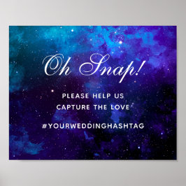 Ruimtehuwelijk. Nachtrust. Navy instagram hashtag Poster