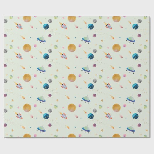 Ruimteindringers Cadeaupapier (Vlak)