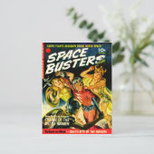 Ruimteinvasie van mooie buitenaardse vrouwen briefkaart (Staand voorkant)