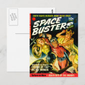 Ruimteinvasie van mooie buitenaardse vrouwen briefkaart (Voorkant / Achterkant)