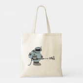Ruimtejaniator die sterren sproeit Sciencefiction- Tote Bag (Achterkant)
