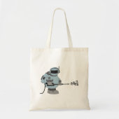 Ruimtejaniator die sterren sproeit Sciencefiction- Tote Bag (Voorkant)