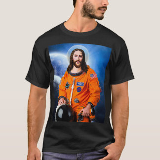 RuimteJezus Astronaut Atheïstische natuurwetenscha T-shirt