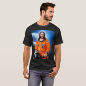 RuimteJezus Astronaut Atheïstische natuurwetenscha T-shirt (Voorkant volledig)
