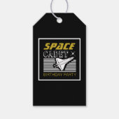 Ruimtekadet, ruimtevaartuig, geboortedag cadeaulabel (Voorkant)