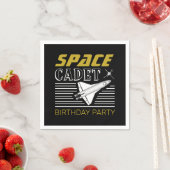 Ruimtekadet, ruimtevaartuig, geboortedag servet (Insitu)