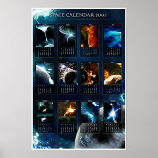 Ruimtekalender 2005 poster