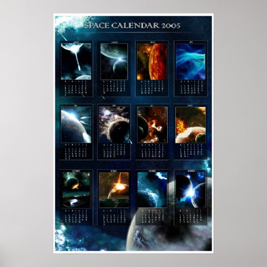 Ruimtekalender 2005 poster (Voorkant)