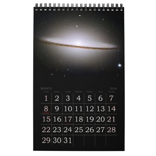 Ruimtekalender Kalender (Mar 2026)