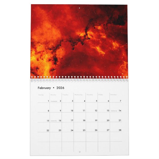 Ruimtekalender Kalender (Feb 2026)