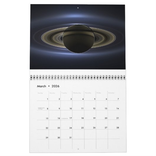 Ruimtekalender Kalender (Mar 2026)