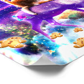 Ruimtekat die zichzelf likt poster (Hoek)