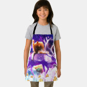 Ruimtekat die zichzelf likt schort (Insitu)