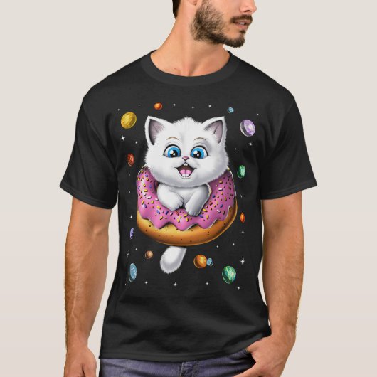 Ruimtekat Donut T-shirt (Voorkant)