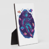 Ruimtekat Dromen � Grappige Vaporwave Galaxy Kitty Fotoplaat (Zijkant)