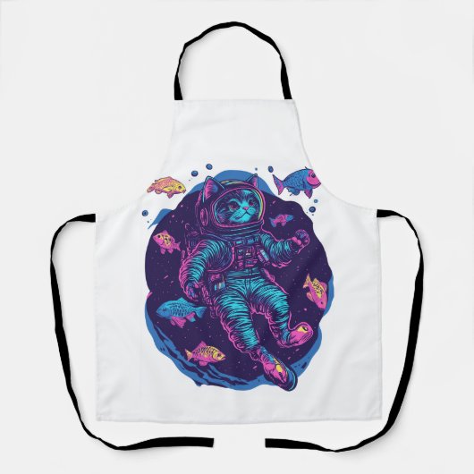 Ruimtekat Dromen � Grappige Vaporwave Galaxy Kitty Schort (Voorkant)