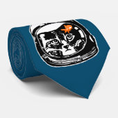 Ruimtekat en goudvis stropdas (Opgerold)