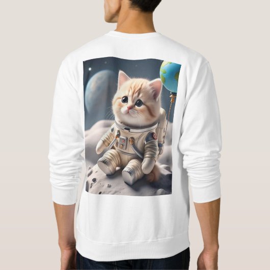 Ruimtekat 🚀🐱 | maanverkenner trui (Achterkant)