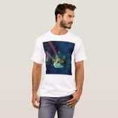 Ruimtekat met een gele bril t-shirt (Voorkant volledig)