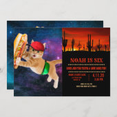 Ruimtekat met petten en juffiele verpakking kaart (Voorkant / Achterkant)