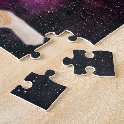 Ruimtekat met petten en juffiele verpakking legpuzzel (Zijkant)