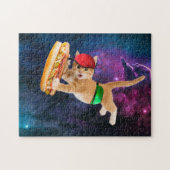 Ruimtekat met petten en juffiele verpakking legpuzzel (Horizontaal)