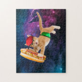 Ruimtekat met petten en juffiele verpakking legpuzzel (Verticaal)