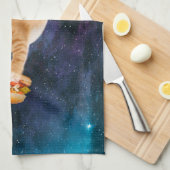 Ruimtekat met petten en juffiele verpakking theedoek (Quarter Fold)