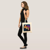 Ruimtekat met petten en juffiele verpakking tote bag (Voorkant (model))