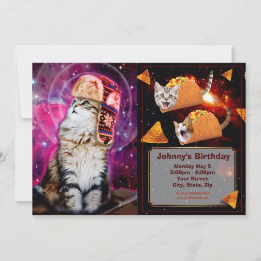 Ruimtekat met russisch pet kaart (Voorkant)