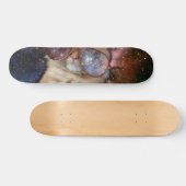 Ruimtekat met zonnebril persoonlijk skateboard (Horizontaal)