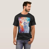 Ruimtekat Supernova Explosie Kat T-shirt (Voorkant volledig)