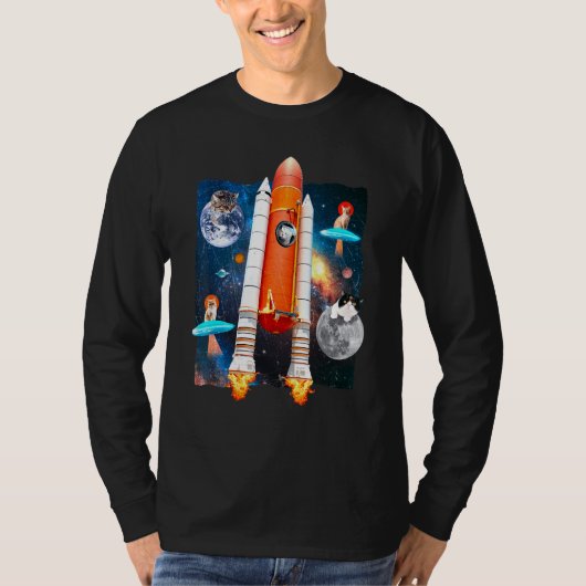 Ruimtekat T-shirt (Voorkant)
