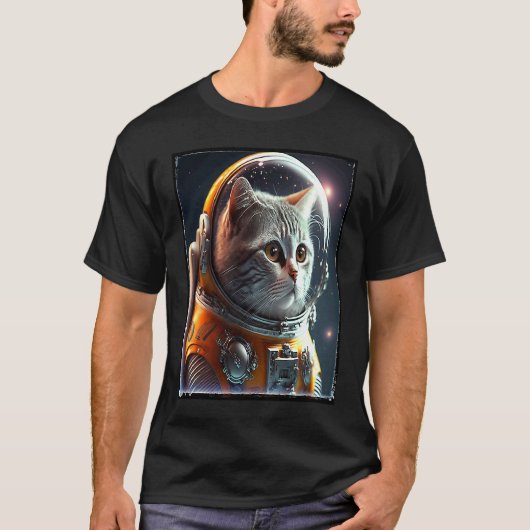 Ruimtekater Astronaut kat top voor vrouwen mannen (Voorkant)