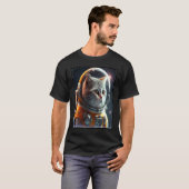Ruimtekater Astronaut kat top voor vrouwen mannen (Voorkant volledig)