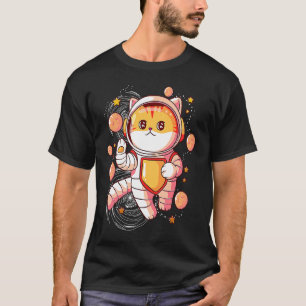 Ruimtekater Kosmisch Schattige Kat in de Ruimte E T-shirt