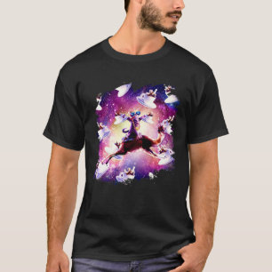 Ruimtekater Op Kameel Eenhoorn Koffie T-shirt