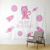 Ruimtekater Roze Sterrenstelsel Verjaardag Wandkleed (In Situ (horizontaal))