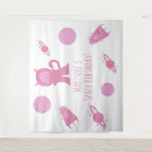 Ruimtekater Roze Sterrenstelsel Verjaardag Wandkleed (Voorkant)